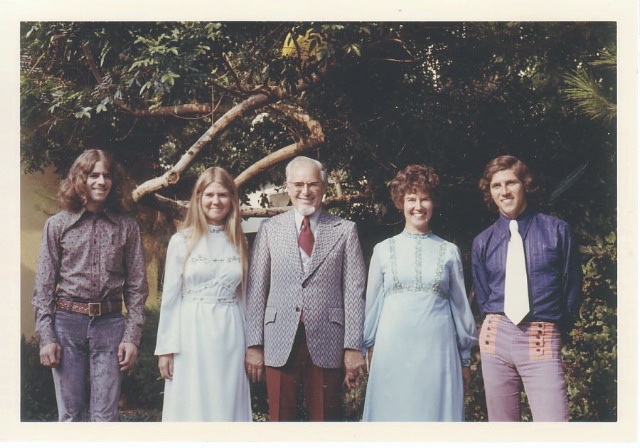 1972, The family, Landale St. backyard