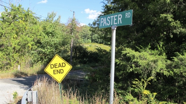 Paster Road still exists (pic taken in 2012)